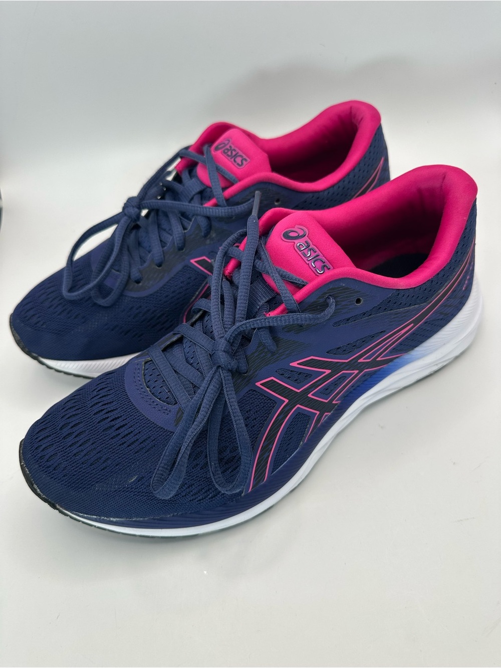 Asics Gel Excite 6 Running Shoes Women's 10 Navy/Pink Sneakers 1012A150